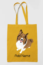 Load image into Gallery viewer, Personalized Collie / Sheltie Love Zippered Tote Bag-Accessories-Accessories, Bags, Dog Mom Gifts, Personalized, Rough Collie, Shetland Sheepdog-17