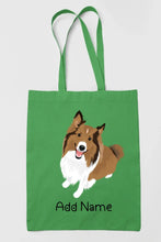 Load image into Gallery viewer, Personalized Collie / Sheltie Love Zippered Tote Bag-Accessories-Accessories, Bags, Dog Mom Gifts, Personalized, Rough Collie, Shetland Sheepdog-18