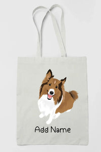 Personalized Collie / Sheltie Love Zippered Tote Bag-Accessories-Accessories, Bags, Dog Mom Gifts, Personalized, Rough Collie, Shetland Sheepdog-3