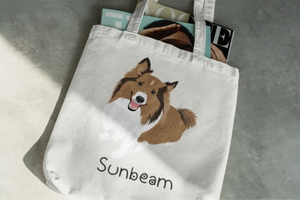 Personalized Collie / Sheltie Love Zippered Tote Bag-Accessories-Accessories, Bags, Dog Mom Gifts, Personalized, Rough Collie, Shetland Sheepdog-7