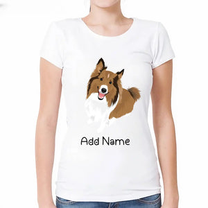 Personalized Collie / Sheltie Mom T Shirt for Women-Customizer-Apparel, Dog Mom Gifts, Personalized, Rough Collie, Shetland Sheepdog, Shirt, T Shirt-2