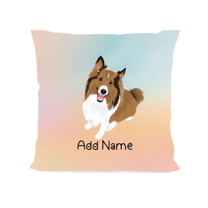 Personalized Collie / Sheltie Soft Plush Pillowcase-Home Decor-Dog Dad Gifts, Dog Mom Gifts, Home Decor, Personalized, Pillows, Rough Collie, Shetland Sheepdog-Soft Plush Pillowcase-As Selected-12"x12"-2