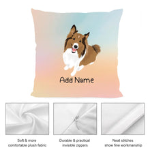 Load image into Gallery viewer, Personalized Collie / Sheltie Soft Plush Pillowcase-Home Decor-Dog Dad Gifts, Dog Mom Gifts, Home Decor, Personalized, Pillows, Rough Collie, Shetland Sheepdog-4