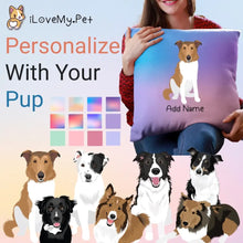 Load image into Gallery viewer, Personalized Collie / Sheltie Soft Plush Pillowcase-Home Decor-Dog Dad Gifts, Dog Mom Gifts, Home Decor, Personalized, Pillows, Rough Collie, Shetland Sheepdog-1