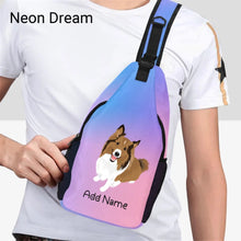 Load image into Gallery viewer, Personalized Collie / Sheltie Unisex Sling Bag Backpack-Accessories-Rough Collie, Shetland Sheepdog-Unisex Sling Bag Backpack-Neon Dream-One Size-17