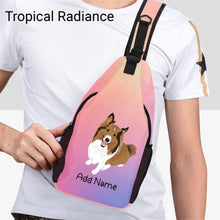 Load image into Gallery viewer, Personalized Collie / Sheltie Unisex Sling Bag Backpack-Accessories-Rough Collie, Shetland Sheepdog-Unisex Sling Bag Backpack-Tropical Radiance-One Size-18