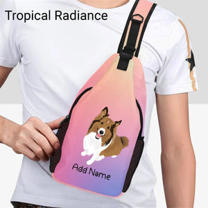 Personalized Collie / Sheltie Unisex Sling Bag Backpack-Accessories-Rough Collie, Shetland Sheepdog-Unisex Sling Bag Backpack-Tropical Radiance-One Size-18