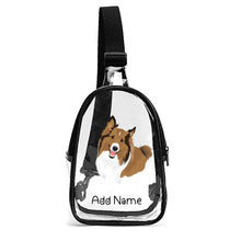 Load image into Gallery viewer, Personalized Collie / Sheltie Unisex Transparent Sling Bag-Accessories-Rough Collie, Shetland Sheepdog-Unisex Transparent Sling Bag-Transparent-One Size-2