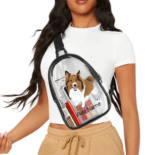 Load image into Gallery viewer, Personalized Collie / Sheltie Unisex Transparent Sling Bag-Accessories-Rough Collie, Shetland Sheepdog-Unisex Transparent Sling Bag-Transparent-One Size-3