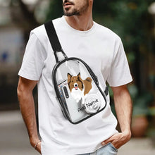 Load image into Gallery viewer, Personalized Collie / Sheltie Unisex Transparent Sling Bag-Accessories-Rough Collie, Shetland Sheepdog-Unisex Transparent Sling Bag-Transparent-One Size-4