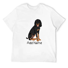 Load image into Gallery viewer, Personalized Coonhound Dad Cotton T Shirt-Apparel-Apparel, Coonhound, Dog Dad Gifts, Personalized, Shirt, T Shirt-Men&#39;s Cotton T Shirt-White-Medium-10