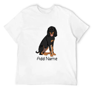 Personalized Coonhound Dad Cotton T Shirt-Apparel-Apparel, Coonhound, Dog Dad Gifts, Personalized, Shirt, T Shirt-Men's Cotton T Shirt-White-Medium-10