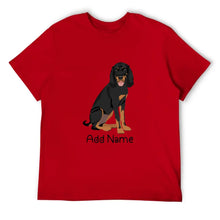 Load image into Gallery viewer, Personalized Coonhound Dad Cotton T Shirt-Apparel-Apparel, Coonhound, Dog Dad Gifts, Personalized, Shirt, T Shirt-Men&#39;s Cotton T Shirt-Red-Medium-14