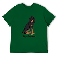 Load image into Gallery viewer, Personalized Coonhound Dad Cotton T Shirt-Apparel-Apparel, Coonhound, Dog Dad Gifts, Personalized, Shirt, T Shirt-Men&#39;s Cotton T Shirt-Green-Medium-16