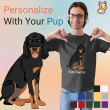 Load image into Gallery viewer, Personalized Coonhound Dad Cotton T Shirt-Apparel-Apparel, Coonhound, Dog Dad Gifts, Personalized, Shirt, T Shirt-1