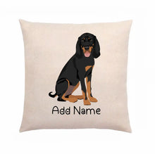 Load image into Gallery viewer, Personalized Coonhound Linen Pillowcase-Linen Pillow Case-Cotton-Linen-16"x16"