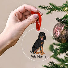 Load image into Gallery viewer, Personalized Coonhound Love Christmas Tree Ornaments-Christmas Ornament-Christmas, Coonhound, Personalized-Christmas Tree Ornaments-Transparent-3.5&quot; or 8.9 cm-2