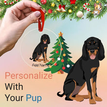 Load image into Gallery viewer, Coonhound christmas-tree-ornament-single