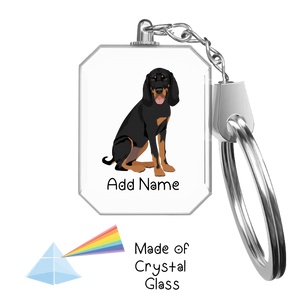 Personalized Coonhound Love Crystal Glass Keychain-Accessories-Coonhound-Crystal Keychain-Glass Crystal-One Size-2