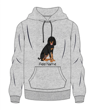 Load image into Gallery viewer, Personalized Coonhound Love Men&#39;s Warm Hoodie Sweatshirt-Apparel-Apparel, Coonhound, Dog Dad Gifts, Hoodie, Personalized, Sweatshirt-Men&#39;s Warm Hoodie Sweatshirt-Gray-S-10