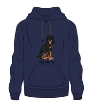 Load image into Gallery viewer, Personalized Coonhound Love Men&#39;s Warm Hoodie Sweatshirt-Apparel-Apparel, Coonhound, Dog Dad Gifts, Hoodie, Personalized, Sweatshirt-Men&#39;s Warm Hoodie Sweatshirt-Navy Blue-S-2