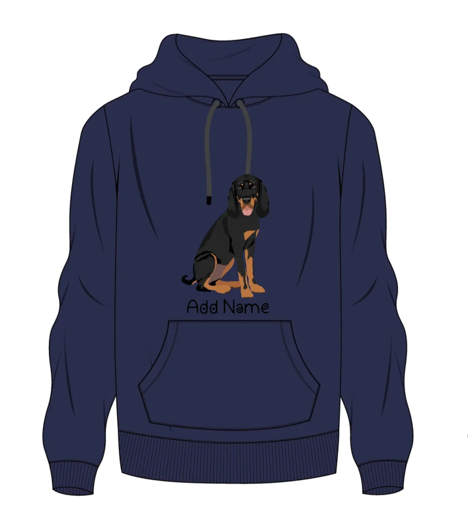 Personalized Coonhound Love Men's Warm Hoodie Sweatshirt-Apparel-Apparel, Coonhound, Dog Dad Gifts, Hoodie, Personalized, Sweatshirt-Men's Warm Hoodie Sweatshirt-Navy Blue-S-2