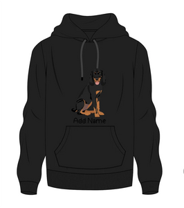 Personalized Coonhound Love Men's Warm Hoodie Sweatshirt-Apparel-Apparel, Coonhound, Dog Dad Gifts, Hoodie, Personalized, Sweatshirt-Men's Warm Hoodie Sweatshirt-Black-S-9