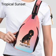 Load image into Gallery viewer, Personalized Coonhound Love Unisex Sling Bag Backpack-Accessories-Coonhound-Unisex Sling Bag Backpack-Tropical Sunset-One Size-19