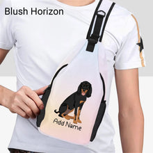 Load image into Gallery viewer, Personalized Coonhound Love Unisex Sling Bag Backpack-Accessories-Coonhound-Unisex Sling Bag Backpack-Blush Horizon-One Size-20