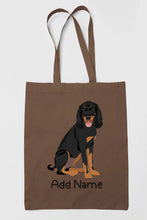 Load image into Gallery viewer, Personalized Coonhound Love Zippered Tote Bag-Accessories-Accessories, Bags, Coonhound, Dog Mom Gifts, Personalized-15