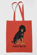 Load image into Gallery viewer, Personalized Coonhound Love Zippered Tote Bag-Accessories-Accessories, Bags, Coonhound, Dog Mom Gifts, Personalized-16