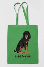 Load image into Gallery viewer, Personalized Coonhound Love Zippered Tote Bag-Accessories-Accessories, Bags, Coonhound, Dog Mom Gifts, Personalized-18