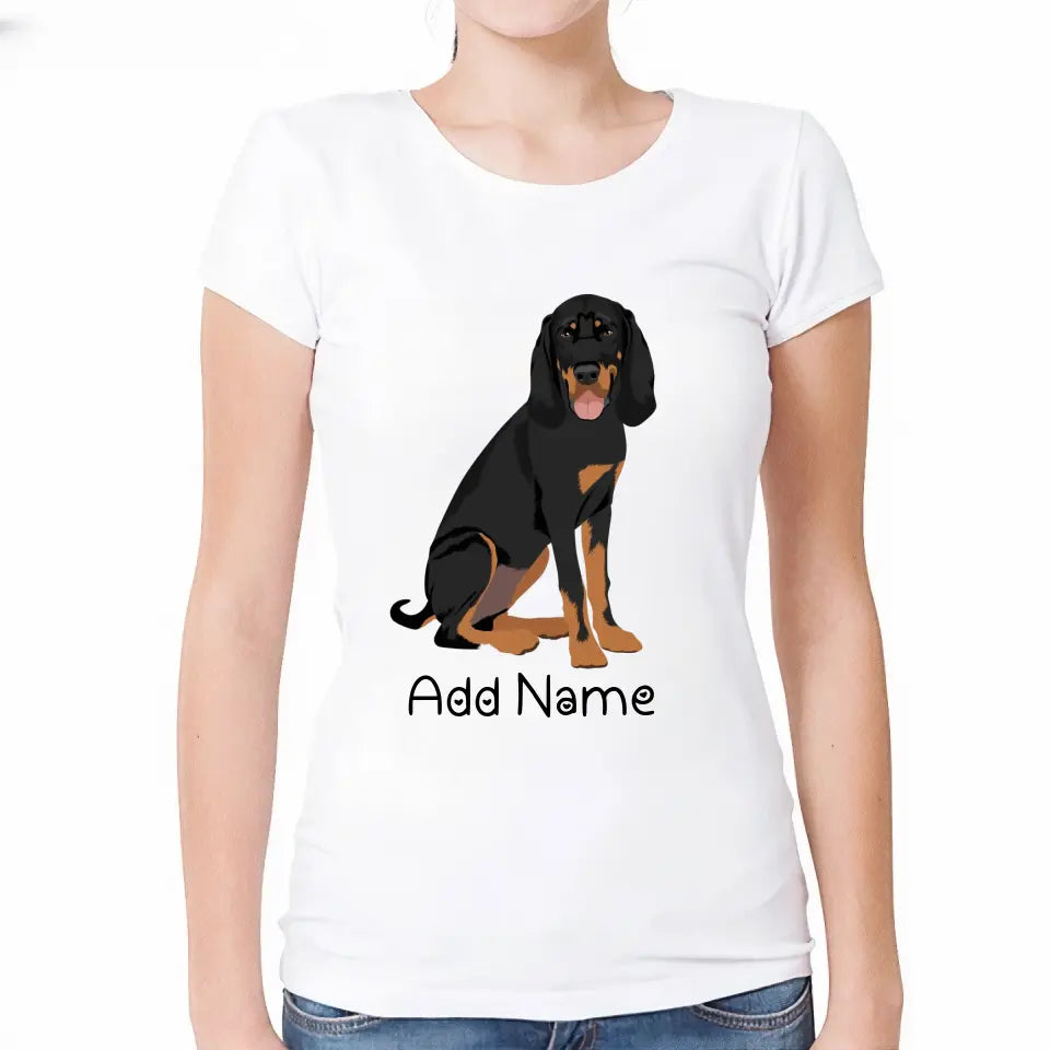 Personalized Coonhound Mom T Shirt for Women-Customizer-Apparel, Coonhound, Dog Mom Gifts, Personalized, Shirt, T Shirt-Modal T-Shirts-White-Small-2