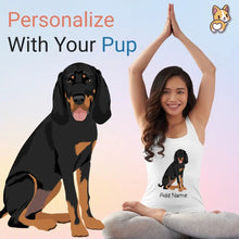 Load image into Gallery viewer, Personalized Coonhound Mom Yoga Tank Top-Shirts &amp; Tops-Apparel, Coonhound, Dog Mom Gifts, Shirt, T Shirt-1