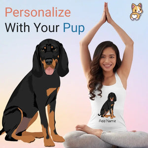 Personalized Coonhound Mom Yoga Tank Top-Shirts & Tops-Apparel, Coonhound, Dog Mom Gifts, Shirt, T Shirt-1