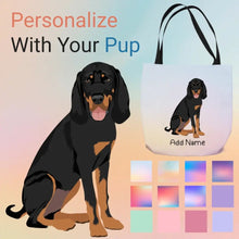 Load image into Gallery viewer, Personalized Coonhound Small Tote Bag-Accessories-Accessories, Bags, Coonhound, Dog Mom Gifts, Personalized-Small Tote Bag-Your Design-One Size-1