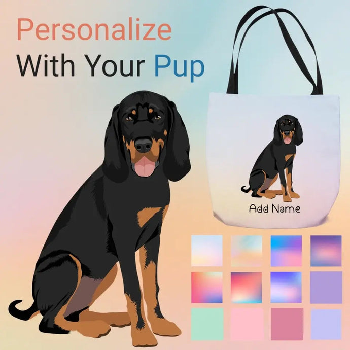 Personalized Coonhound Small Tote Bag-Accessories-Accessories, Bags, Coonhound, Dog Mom Gifts, Personalized-Small Tote Bag-Your Design-One Size-1