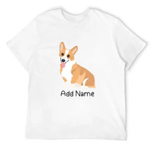 Load image into Gallery viewer, Personalized Corgi Dad Cotton T Shirt-Apparel-Apparel, Corgi, Dog Dad Gifts, Personalized, Shirt, T Shirt-Men&#39;s Cotton T Shirt-White-Medium-10