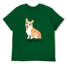 Load image into Gallery viewer, Personalized Corgi Dad Cotton T Shirt-Apparel-Apparel, Corgi, Dog Dad Gifts, Personalized, Shirt, T Shirt-Men&#39;s Cotton T Shirt-Green-Medium-16