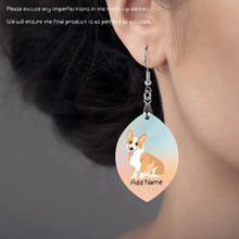 Load image into Gallery viewer, Personalized Corgi Dog Mom Earrings-Dog Themed Jewellery-Corgi-Personalized Dog Mom Earrings-Oval-One Size-3