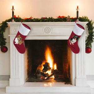 Personalized Corgi Large Christmas Stocking-Christmas Ornament-Christmas, Corgi, Home Decor, Personalized-Large Christmas Stocking-Christmas Red-One Size-7