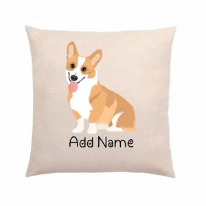 Personalized Corgi Linen Pillowcase-Home Decor-Corgi, Dog Dad Gifts, Dog Mom Gifts, Home Decor, Personalized, Pillows-2