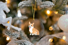 Load image into Gallery viewer, Personalized Corgi Love Christmas Tree Ornaments-Christmas Ornament-Christmas, Corgi, Personalized-Christmas Tree Ornaments-Transparent-3.5&quot; or 8.9 cm-4