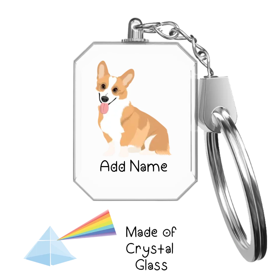 Personalized Corgi Love Crystal Glass Keychain-Accessories-Corgi-Crystal Keychain-Glass Crystal-One Size-2