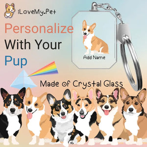 CORGIS crystal-keychain-multi