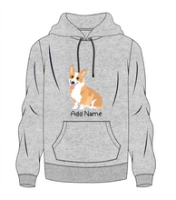 Load image into Gallery viewer, Personalized Corgi Love Men&#39;s Warm Hoodie Sweatshirt-Apparel-Apparel, Corgi, Dog Dad Gifts, Hoodie, Personalized, Sweatshirt-Men&#39;s Warm Hoodie Sweatshirt-Gray-S-10