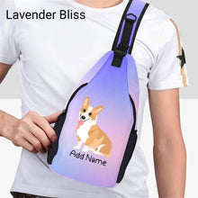 Load image into Gallery viewer, Personalized Corgi Love Unisex Sling Bag Backpack-Accessories-Corgi-Unisex Sling Bag Backpack-Lavender Bliss-One Size-15