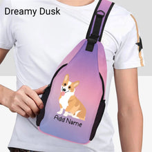 Load image into Gallery viewer, Personalized Corgi Love Unisex Sling Bag Backpack-Accessories-Corgi-Unisex Sling Bag Backpack-Dreamy Dusk-One Size-16