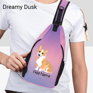 Personalized Corgi Love Unisex Sling Bag Backpack-Accessories-Corgi-Unisex Sling Bag Backpack-Dreamy Dusk-One Size-16