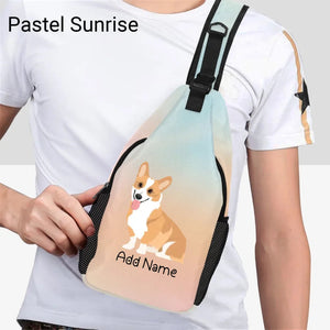 Personalized Corgi Love Unisex Sling Bag Backpack-Accessories-Corgi-Unisex Sling Bag Backpack-Pastel Sunrise-One Size-17